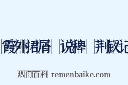 霞外捃屑·说稗·荆钗记是什么意思的图片